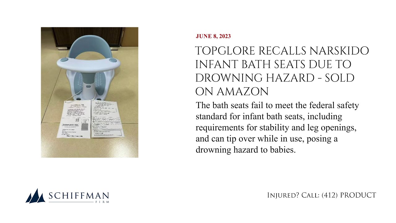 TopGlore Recalls Narskido Infant Bath Seats Due to Drowning Hazard