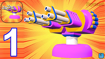 Tower Gun Army Merge Defense - Gameplay Walkthrough Part 1 Tutorial Levels 1-11 (iOS, Android)