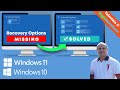 How to Enable Missing  Advanced Recovery Options in Windows 11 and in Windows 10 | Troubleshoot