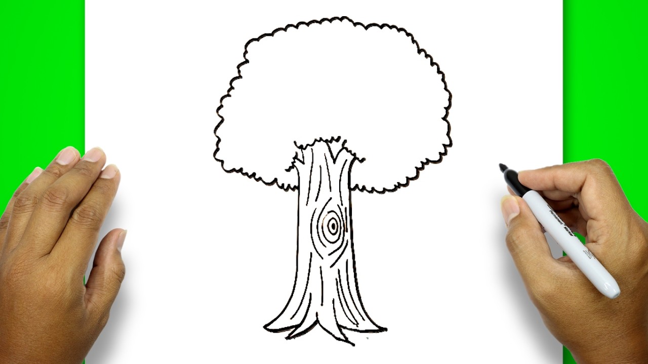 How to draw a tree | easy to follow | Tree Drawing Easy - YouTube