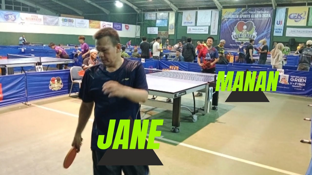 BLOK MEMATIKAN ‼️ JANE SUMEDANG VS MANAN ATTA TURNAMEN TENIS MEJA EVERGREEN