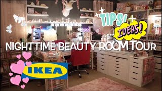 EXTREME Beauty Room Tour 2022 feat. IKEA pax system: NIGHTTIME Edition!💕💕💕