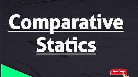Comparative Statics | Meaning Of Comparative Statics | Understanding Comparative Statics | CUET UGC
