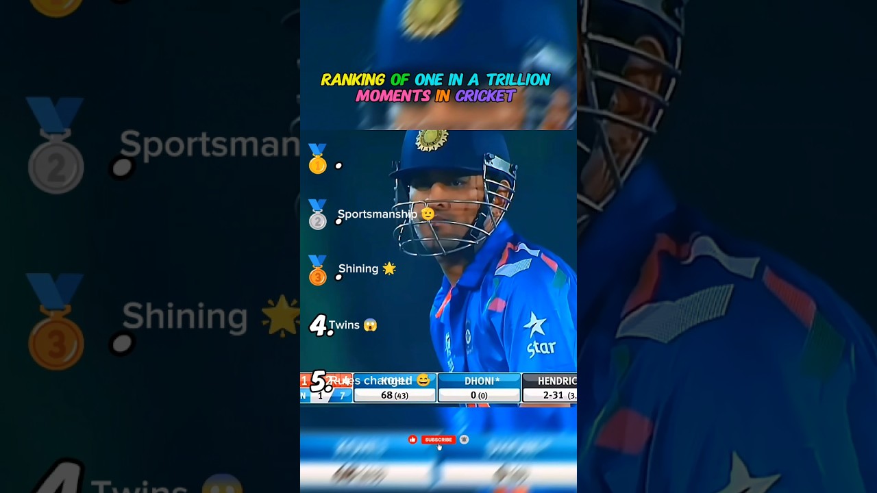Ranking of one in a trillion moments in cricket 🥶 / #shorts #ipl