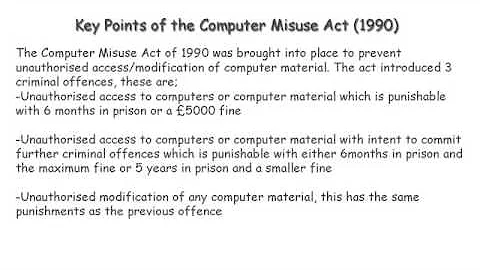 Computer Misuse Act 1990   YouTube