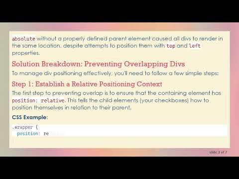 How to Prevent Overlapping Divs in CSS for a Clean Layout