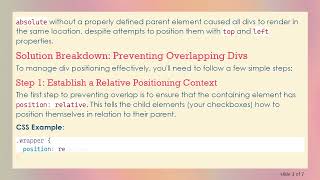 How to Prevent Overlapping Divs in CSS for a Clean Layout