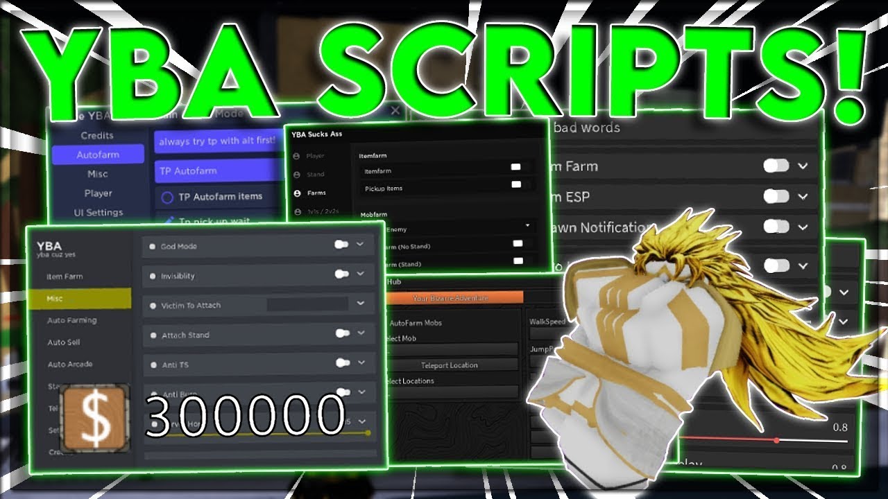 Your Bizarre Adventure / YBA Script Hack Item Farm Get All Stands