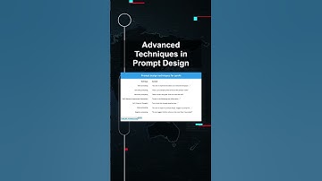 Advanced Techniques in Prompt Design #ai #artificialintelligence #machinelearning #aiagent Advanced