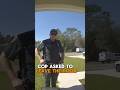 Cop is denied access to the home.