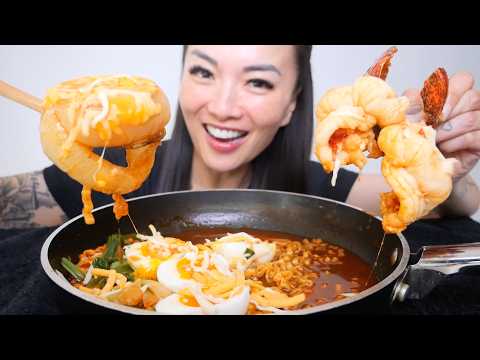 LOBSTER TAIL + CHEESY SPICY NOODLES MUKBANG | SASVlogs