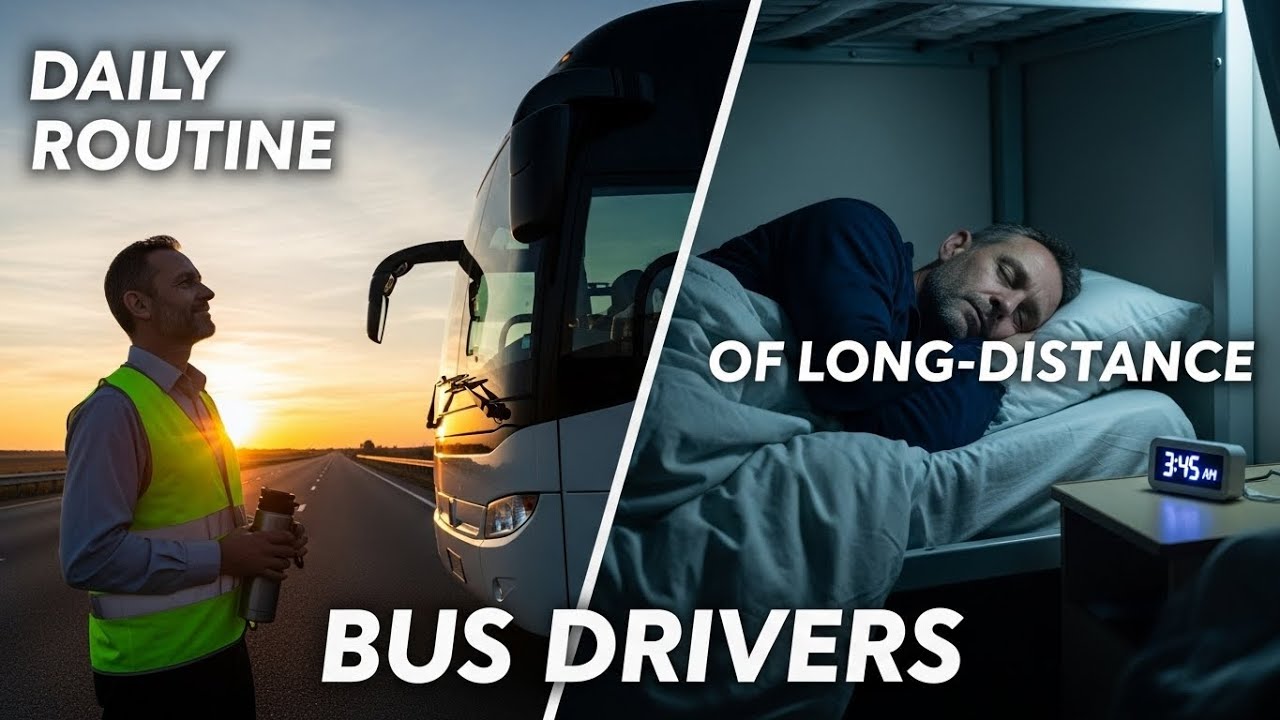 Daily routine of long distance bus drivers - YouTube