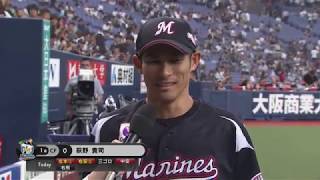 2019年7月3日 千葉ロッテ・荻野貴司選手ヒーローインタビュー
