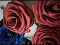 МК ростовая роза из глиттерного фоамирана.1часть.