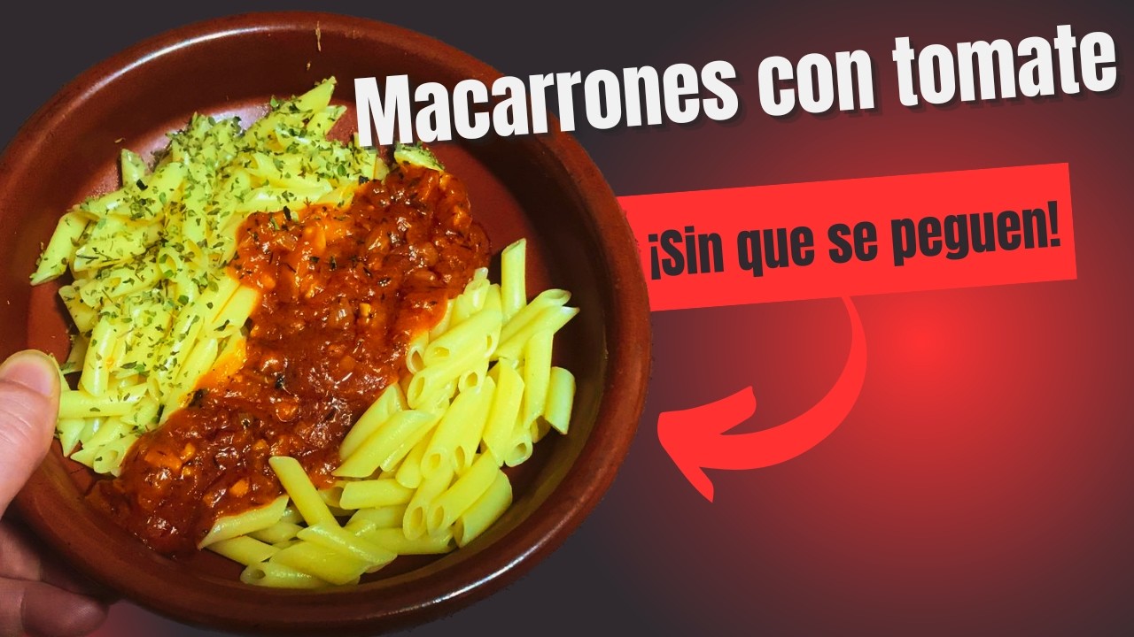 Cómo Hacer Macarrones con Tomate🍝 Riquísimos y que NO se Peguen Nunca | Receta Fácil