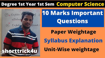 Computer Science InTelugu l Most 10 Mark
