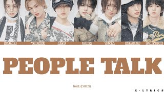 NAZE - "PEOPLE TALK" (LYRICS)