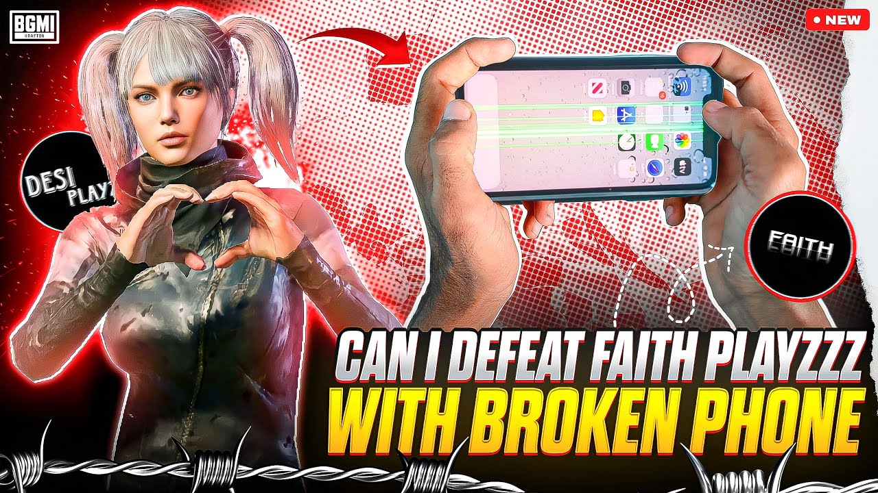 How! Can Desi Playz Defeat Faith PlayzZz With Broken Phone 💀|| 1vs1 Tdm || #bgmi
