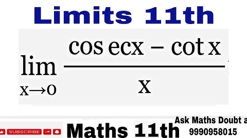 lim x tends to 0 cosecx-cotx/x