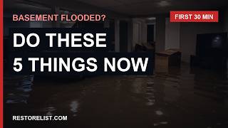 Basement Flooded Do These 5 Things NOW (First 30 Minutes)