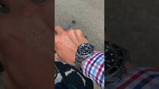 Riding Vespa wearing Rolex 5513 Submariner transitional model L serial WG Circa 1989. Madness!!