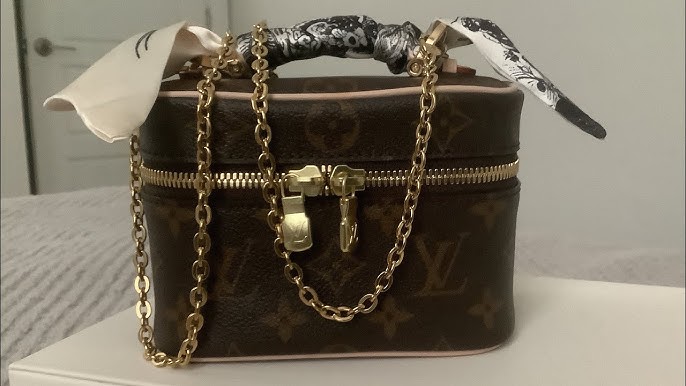 Suitable for lv Cosmetic bag shoulder strap accessories nice nano modified  mini chain bag with D buckle silk scarf bag chain liner