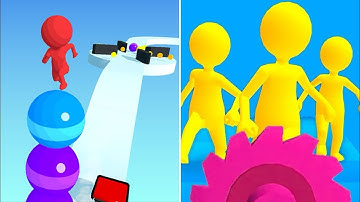 Stack Rider Vs Join Clash 3D🟥🟦🟩Max Levels Mobile Gameplay GT3