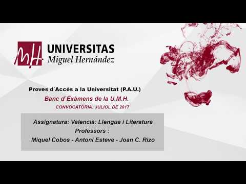 Valencià: Llengua i Literatura. Juliol de 2017 - Opció B