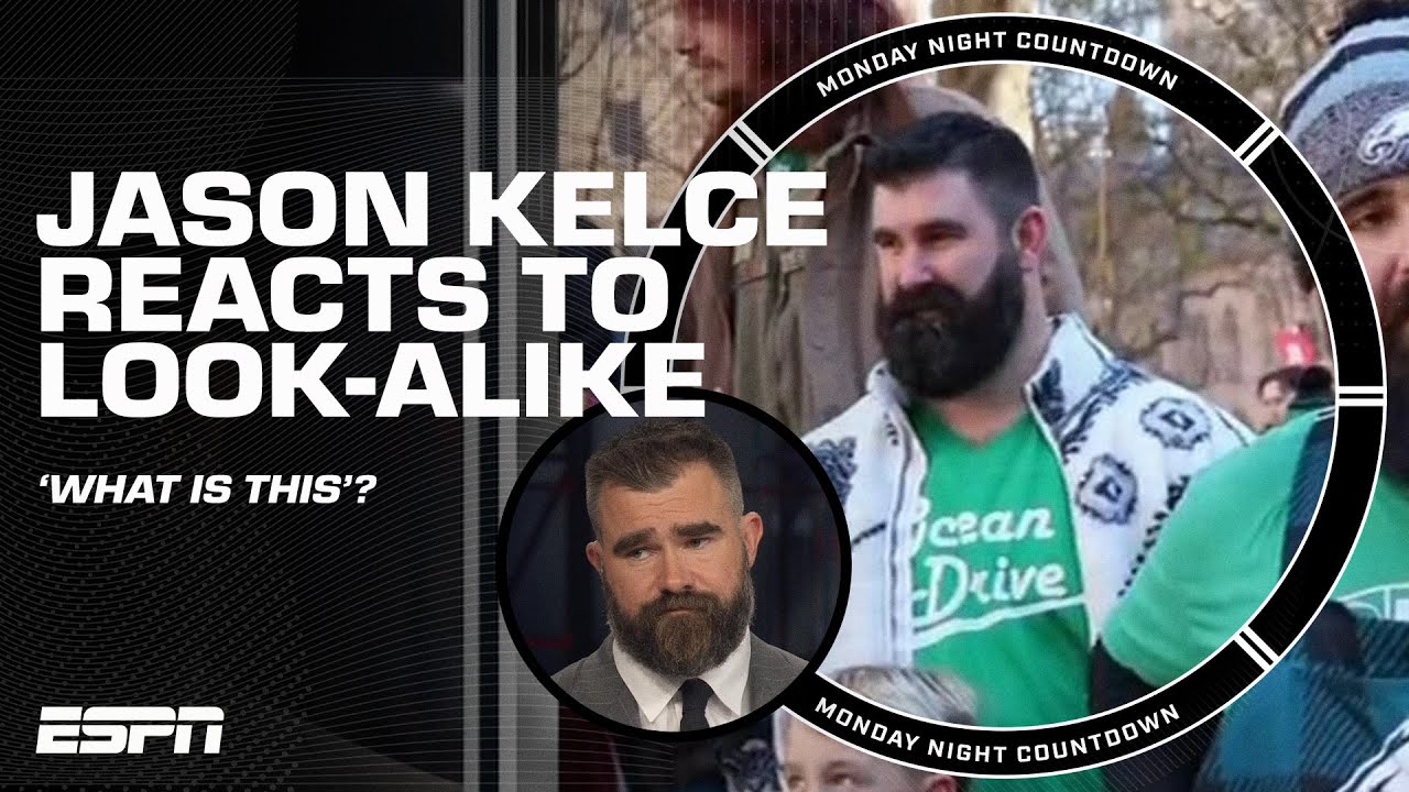 Jason Kelce's HILARIOUS reaction to lookalike competition in Philly 🤣