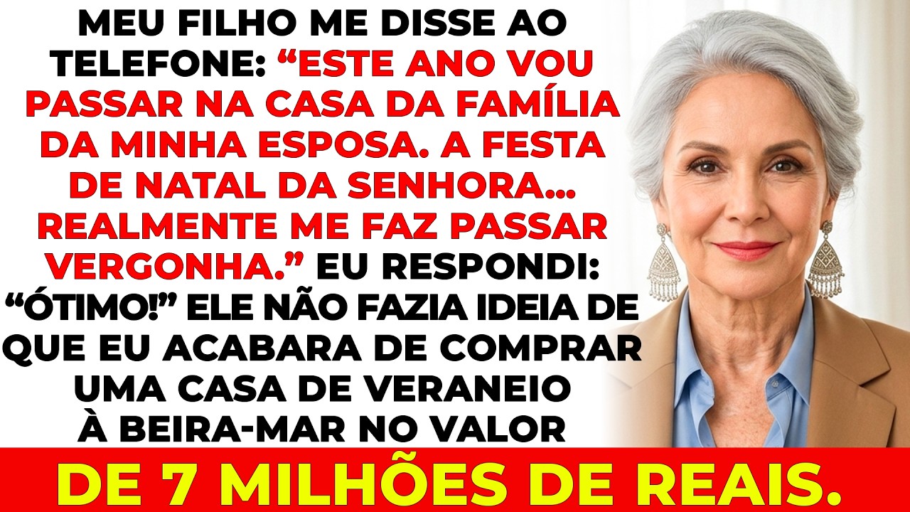 Meu filho me ligou e disse: “A festa de Natal da mãe… realmente me fez passar vergonha.”