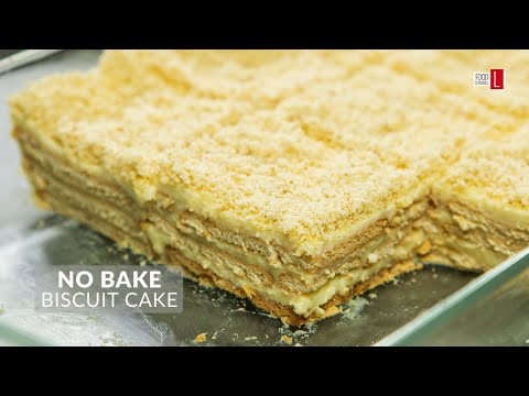 no-bake-biscuit-cake-with-vanilla-pudding-|-food-channel-l-recipes