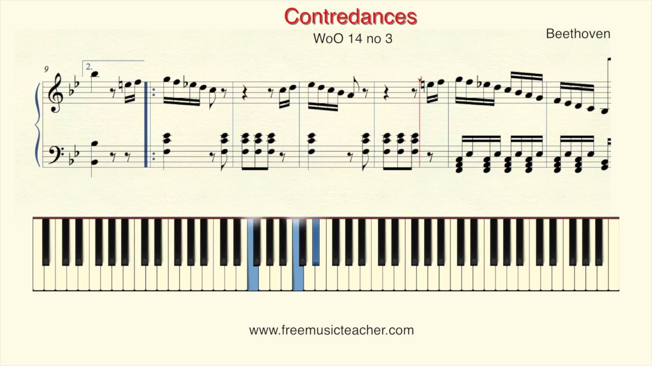 Beethoven "Contredances" WoO 14 no 3