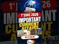 Important Current Affairs Update For NDA/CDS 2 2026 | 01June 2026 #nda #lws #shorts