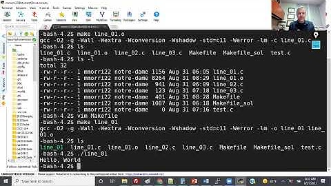 Fall 2021 - CSE 20312 - Lab 01 Mini Video   Basic Makefile Creation