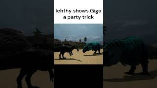 Ichthy shows Giga a party trick Path of Titans #pathoftitansshorts #dinosaurgame #pathoftitans #dino