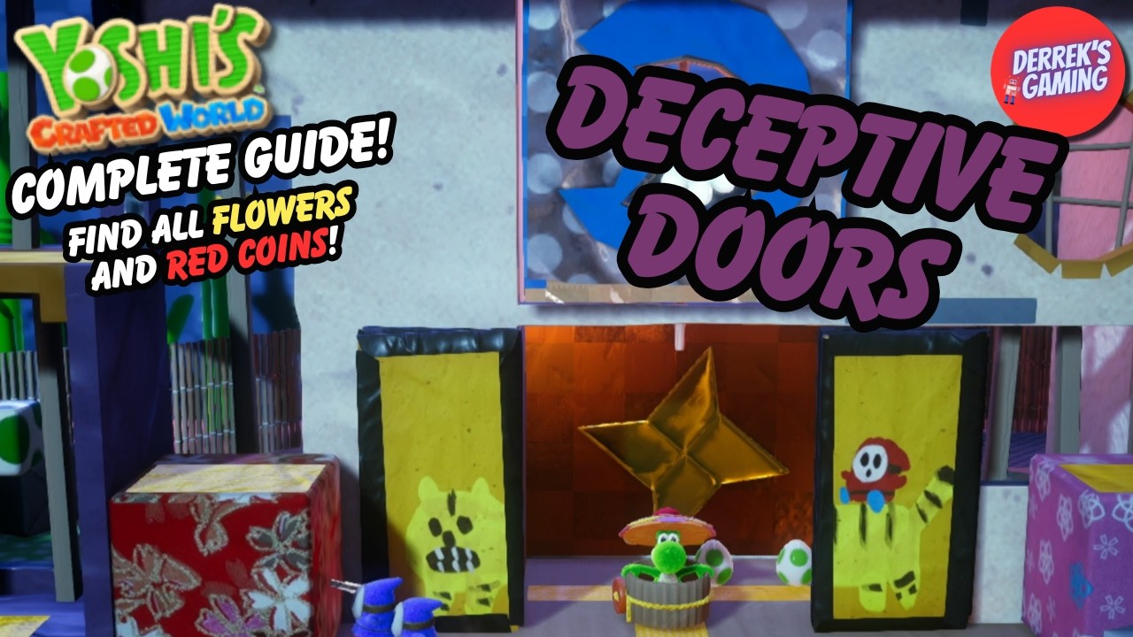 Yoshi's Crafted World | Deceptive Doors Guide (All Hidden Flowers