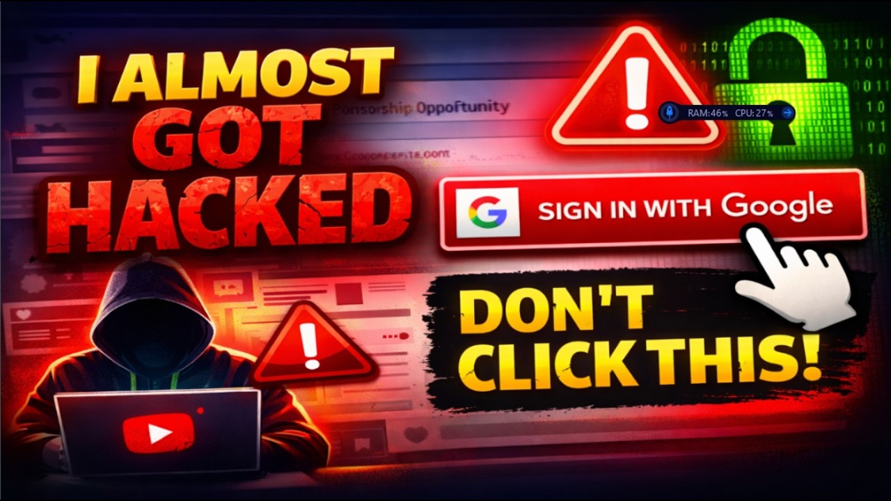 How I Nearly Lost My YouTube Channel in 5 Minutes A Warning About Modern Phishing Scams
