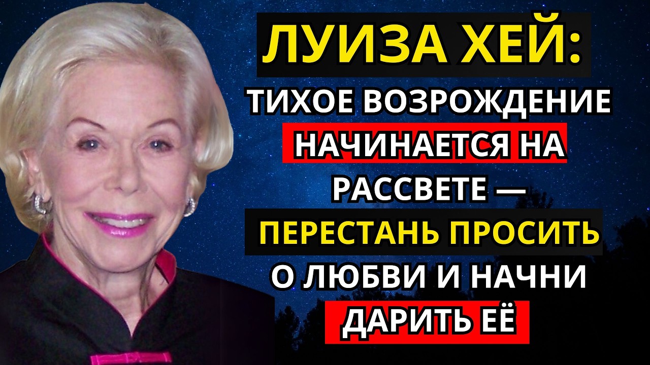 Луиза Хей: тихое возрождение начинается на рассвете — перестань просить о любви и начни дарить её.