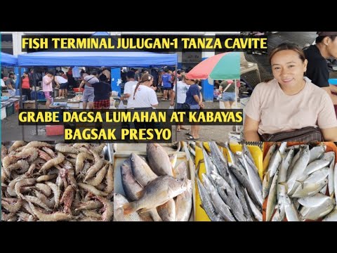 GRABE DAGSA KABAYAS AT LUMAHAN FISH TERMINAL JULUGAN-1 TANZA CAVITE#seafood #fishmarket 