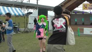 萌えキャラ　歌瀬 吟　記念撮影！　ご当地キャラこども夢フェスタinしらかわ2016　初日　00077