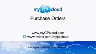 Dynamics GP Purchase Orders