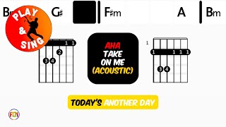 A-HA Take On Me Acoustic FCN GUITAR CHORDS & LYRICS screenshot 4