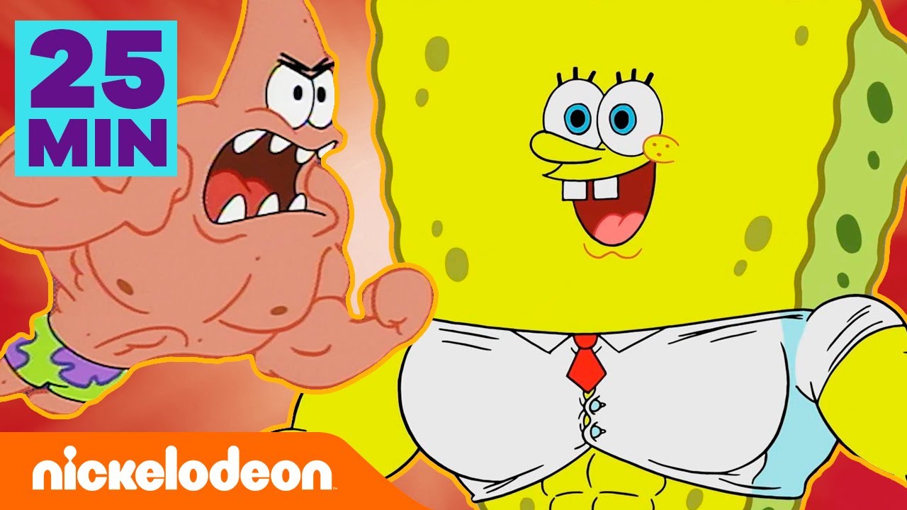 ⁣Bob Esponja | 25 MINUTOS de Bob Esponja Calça Cheia! | Nickelodeon em Português