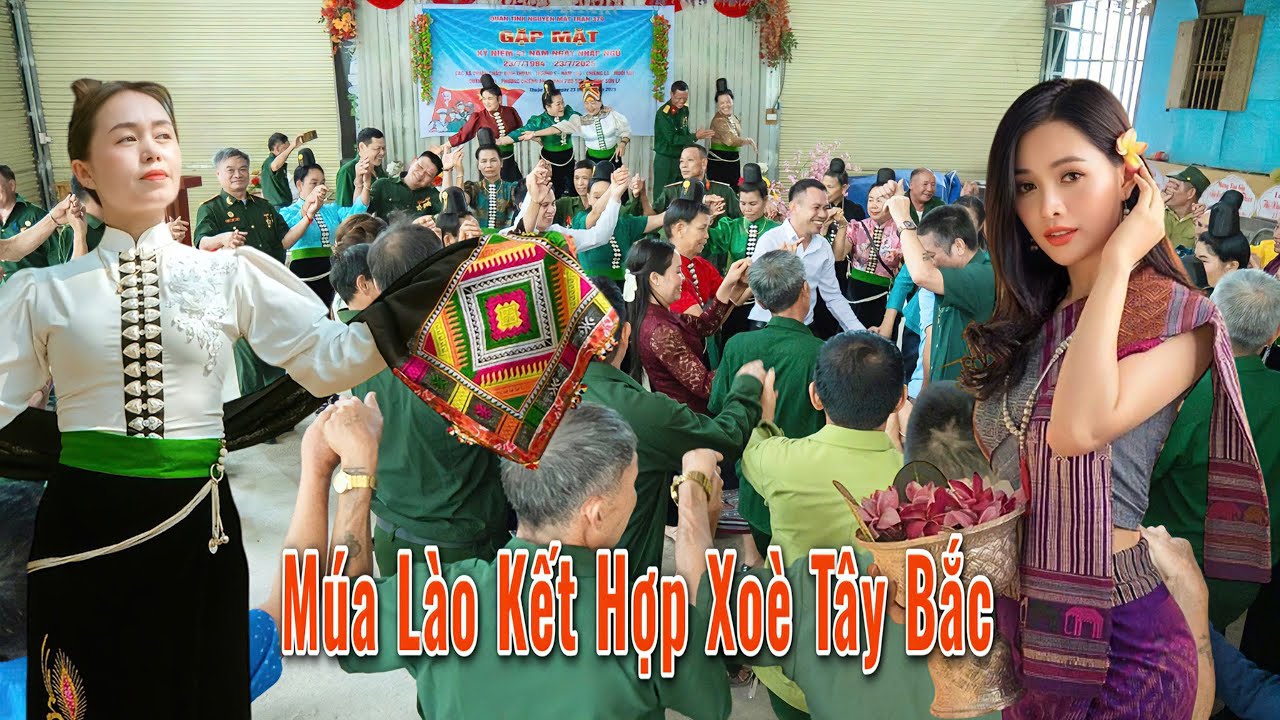 NHẠC LÀO KẾT HỢP ĐIỆU XOÈ TÂY BẮC TẠI BUỔI GẶP MẶT KỶ NIỆM 41 NĂM NGÀY NHẬP NGŨ QUÂN TÌNH NGUYỆN 379