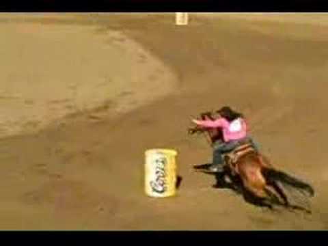 Molly Wells barrel racing