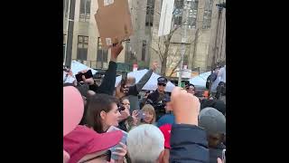 Protesters Heckle Marjorie Taylor Greene at Pro-Trump NYC Rally: 'Liar'