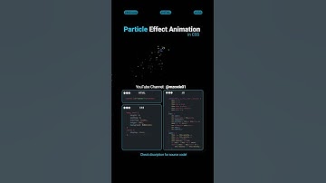 ✨ Particle Effect Animation Tutorial | HTML & CSS Magic | MZCode01 Developers 🌌 #coding #css #shorts