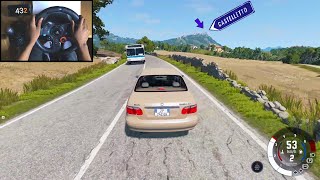 Realistic car drive to Castelletto Italy - BeamNG Steering Wheel Gameplay screenshot 4