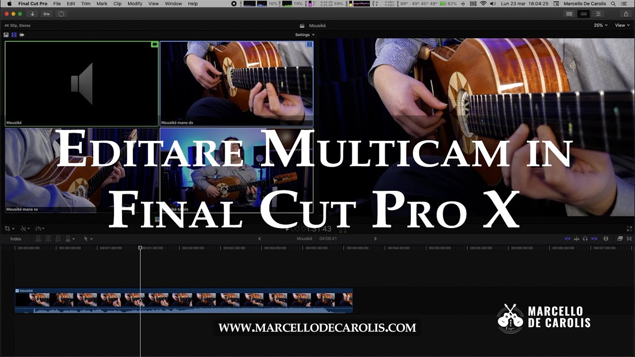 Editare Multicam Final Cut Pro X | tutorial Italiano - YouTube