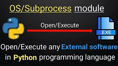 Open/Execute any External software in python programming language using OS/Subprocess module.